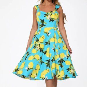 MODCLOTH Lemon Print Swing Dress